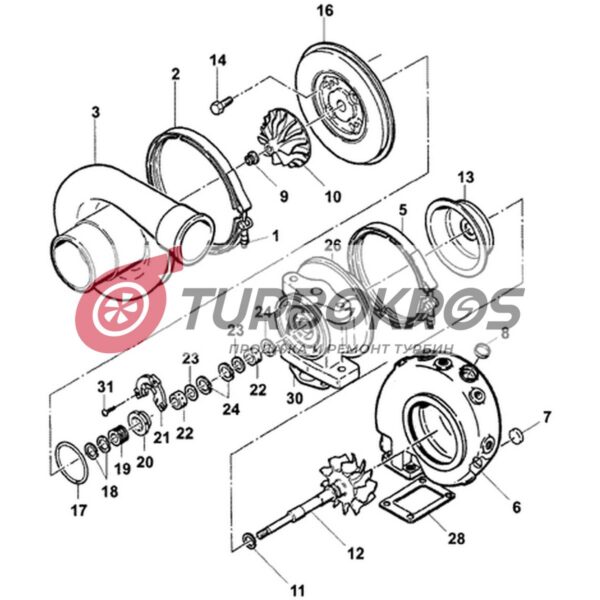 Detroit Diesel Marine TW8301 Turbo 466926-0001