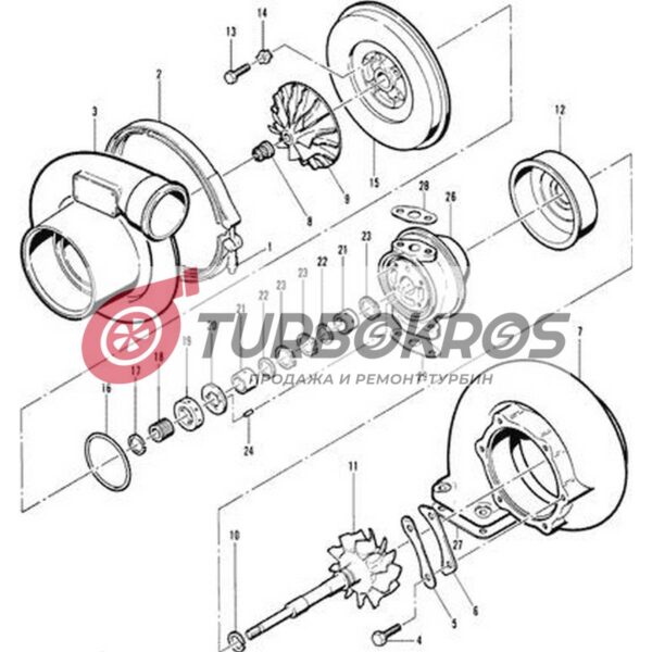 1975-81 I.H Dresser Navistar Various THO8A61 Turbo 409280-0003